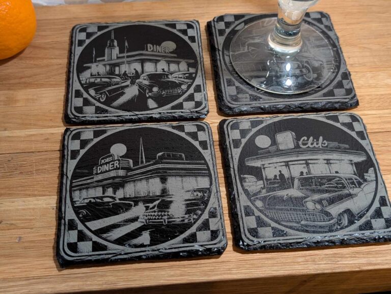 Skifferunderlägg - 1950's